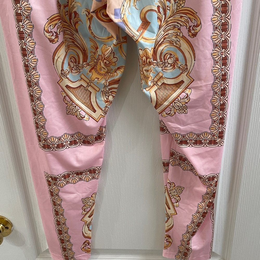 Elegant Pink and Gold Women's Shirt and Pants - Picture 7 of 7